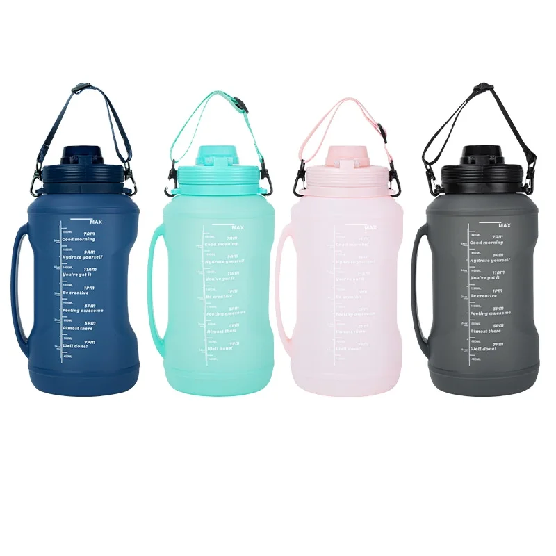 BIO CROiRE BPA Free 2L  Silicone Sport Gym Collapsible Drinking Foldable Travel Water Bottle With Straw