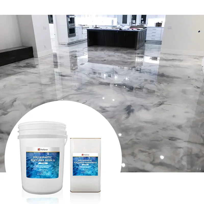 Polyaspartic floor paint Coatings brown waterproof floor paint Shower pool bedroom living room floors paint clear wear resistant