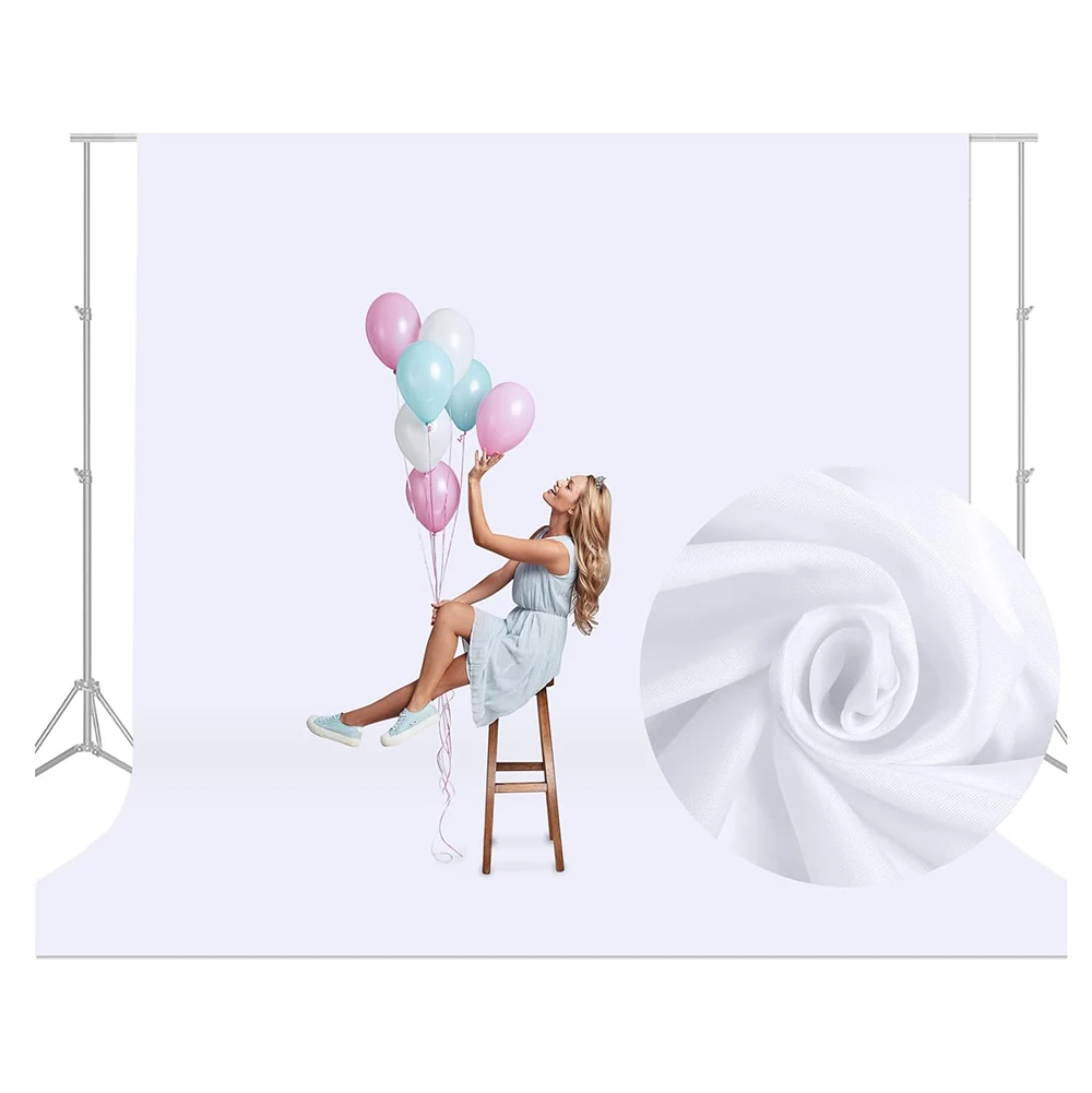 MIAOTU wholesale studio background cloth for photography 10 x 8 ft pure white vinyl seamless photo live backdrop paper