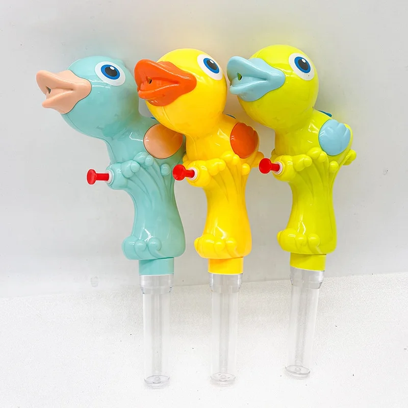 china wholesale plastic duck water gun kids empty candies with toys sweet
