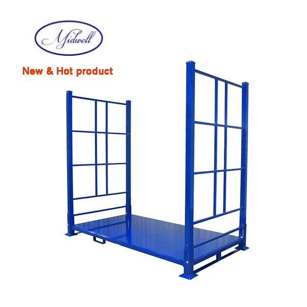Hot sale Warehouse Storage Heavy Duty Portable Demountable Metal Stacking Pallet Foldable Car Steel Tire Racks