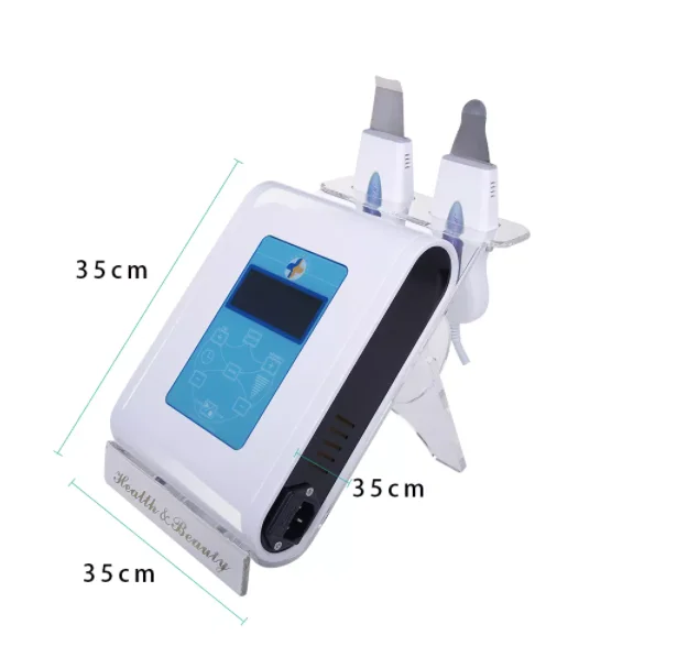 Ультразвуковой скребок для кожи с двумя ручками, машина для глубокой очистки лица, удаление грязи, черных точек и омертвевшей кожи