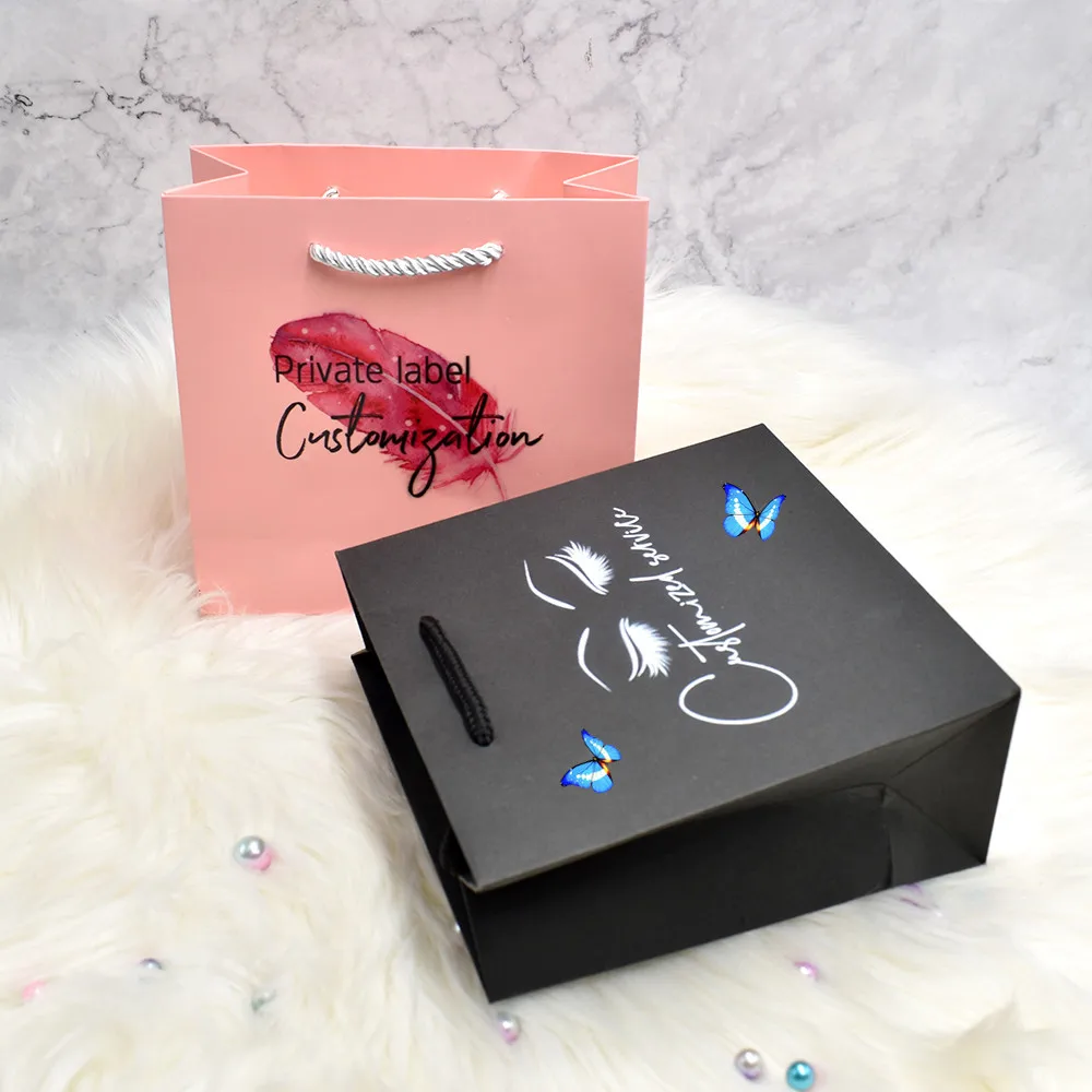 Empty Mink Eyelashes Bag Vendors Factory OEM Private Label 25mm Mink Eyelash Packaging Box Eyelash Bags