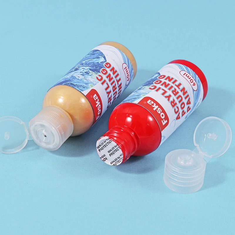 Foska 60ml  18 Colors Acrylic pouring paint Non Toxic Aritists pouring acrylic paint fluid art For Students