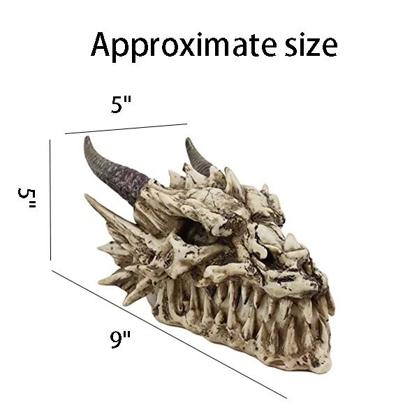 Custom Grinning Bone Skeleton Dragon Skull Trinket Box Dragon Head Bone Jewelry Storage Box Treasure Box