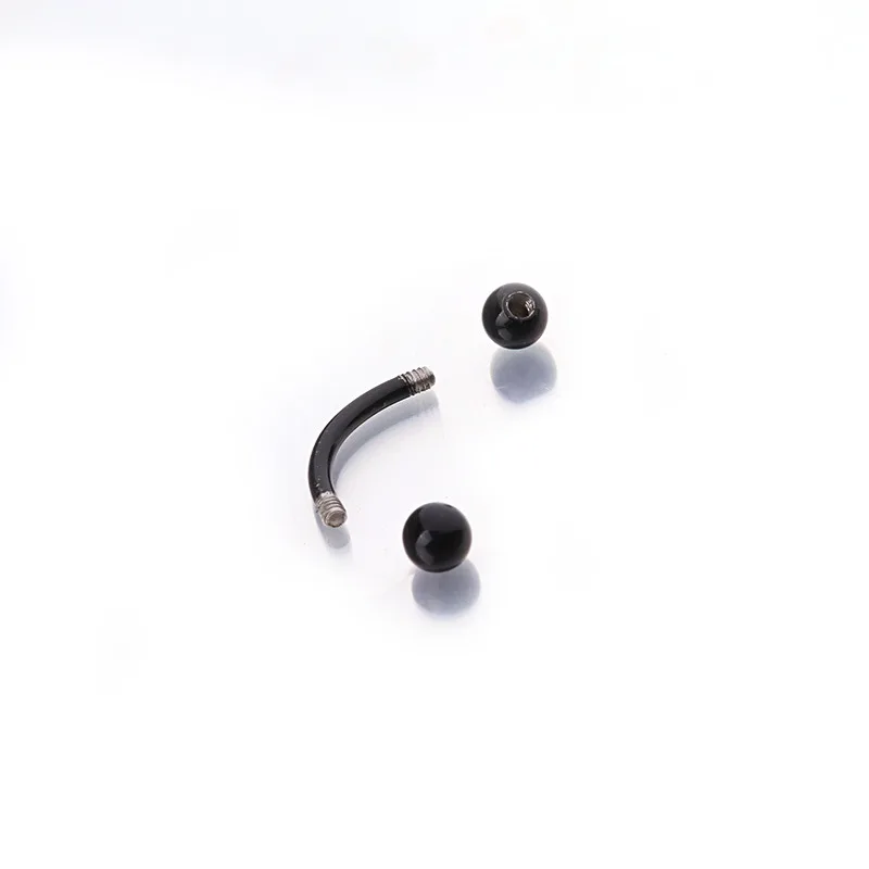 Fj Neon Color Paint Spherical Eyebrow Ring Eyebrow Ring Stainless Steel Body Piercing Jewelry