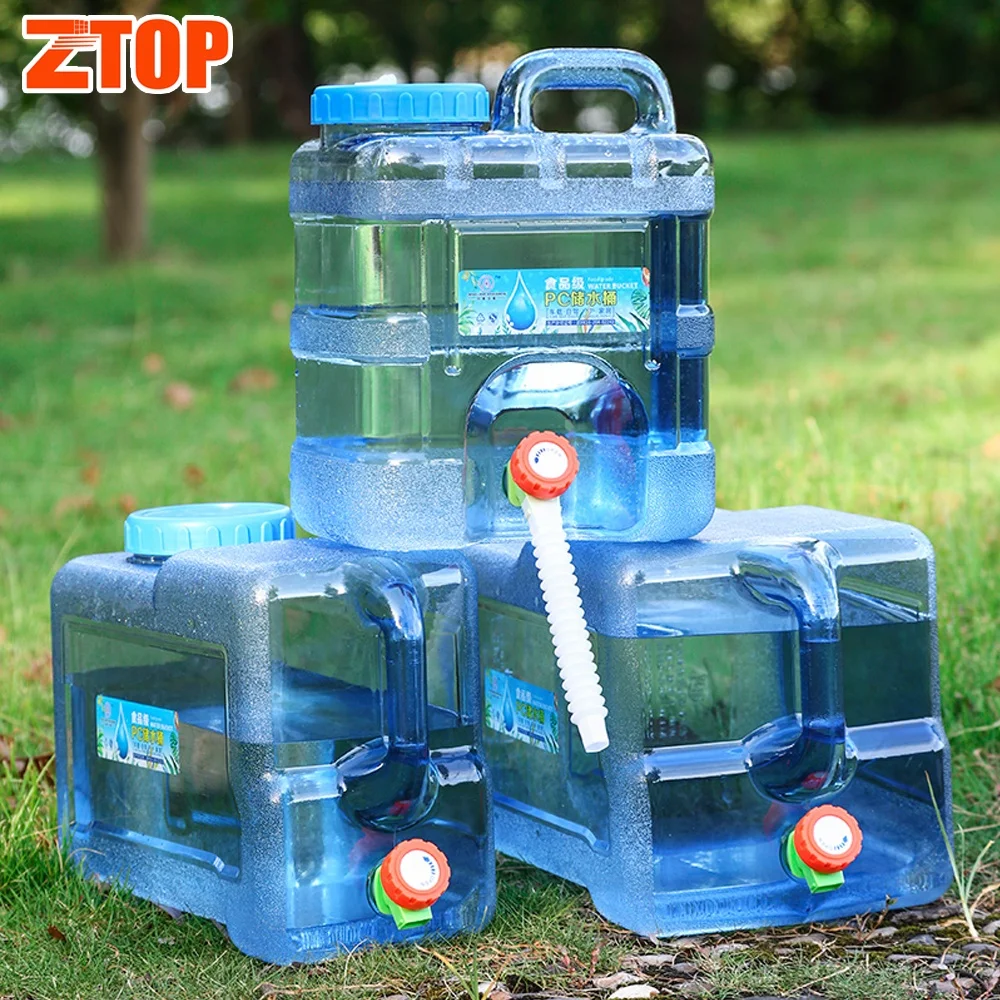 Hot Selling 7.5L 10 Liter 15L 20 Litre Blue Plastic Camping Drinking Water Container With Tap