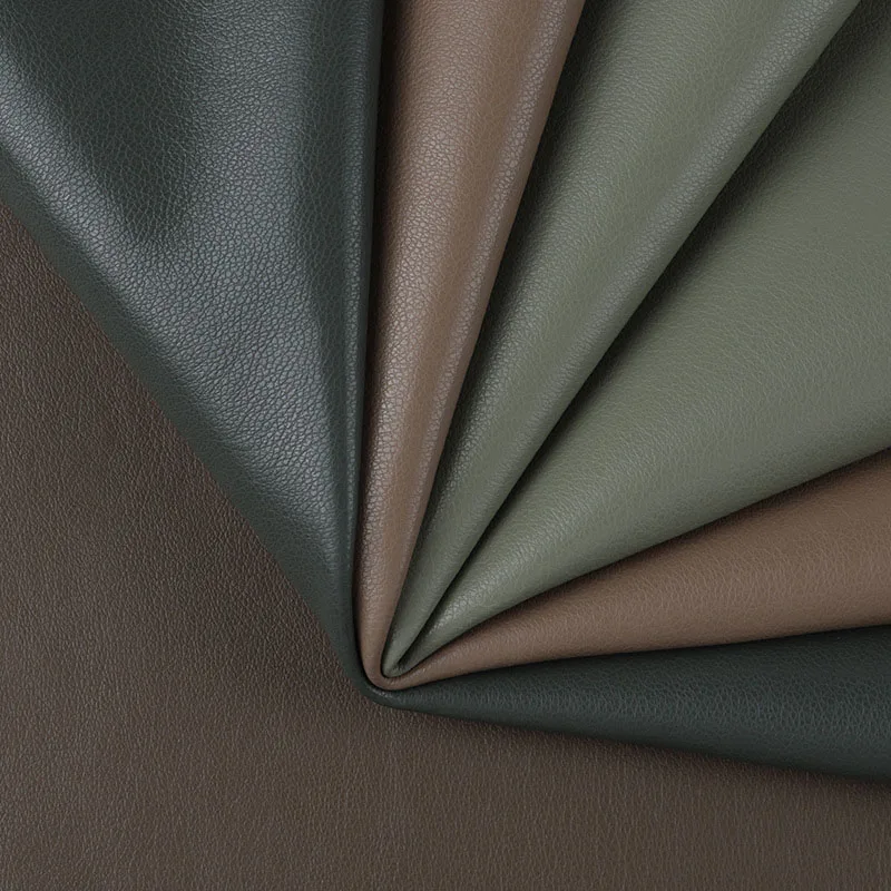 Factory 0.4mm Fashionable TC Backing Soft PU Fabric Roll Synthetic Leather For Clothes