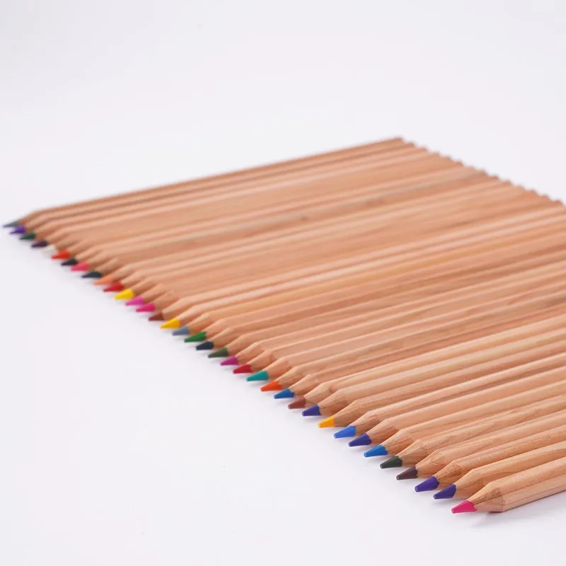 Small Order Accept 12/24/48 Different Color Cedar Wood Custom Colored Drawing Pencil set for School Kids Office High Grade Lead