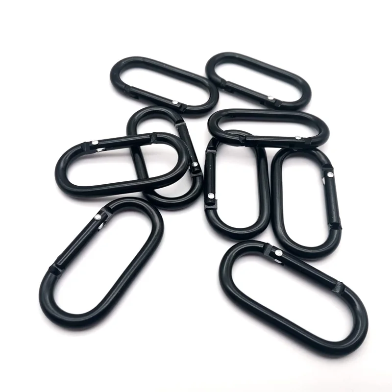 Custom bulk oval spring snap hook climbing carabiner clip and hook aluminum o-hook