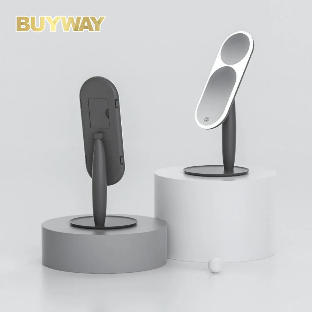 Magnifying Rechargeable Light Modes Battery Vanity Mirror Car Visor Makeup Mirror LED Light Sun-Shading Cosmetic Espejos Mirror