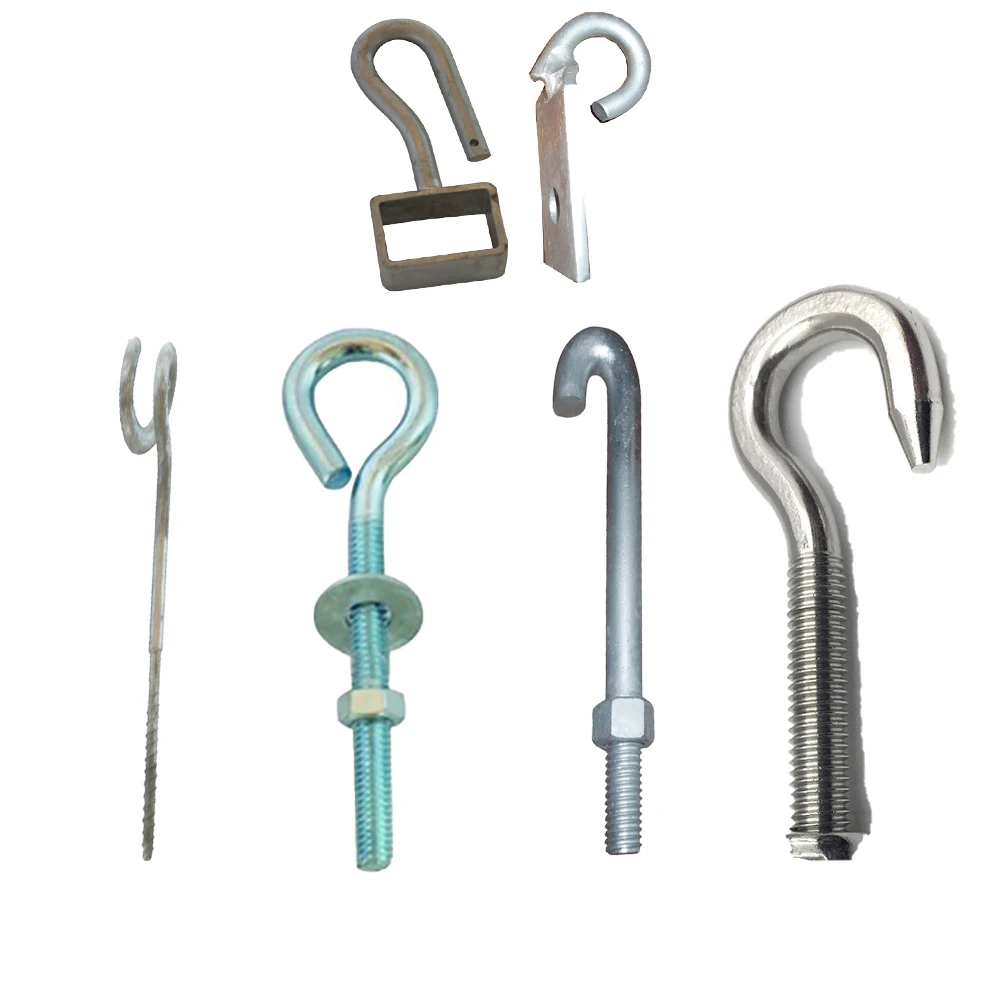 Factory Directly Hot-dip Galvanized Silver Steel J Shape Hook For Power Line Accessory