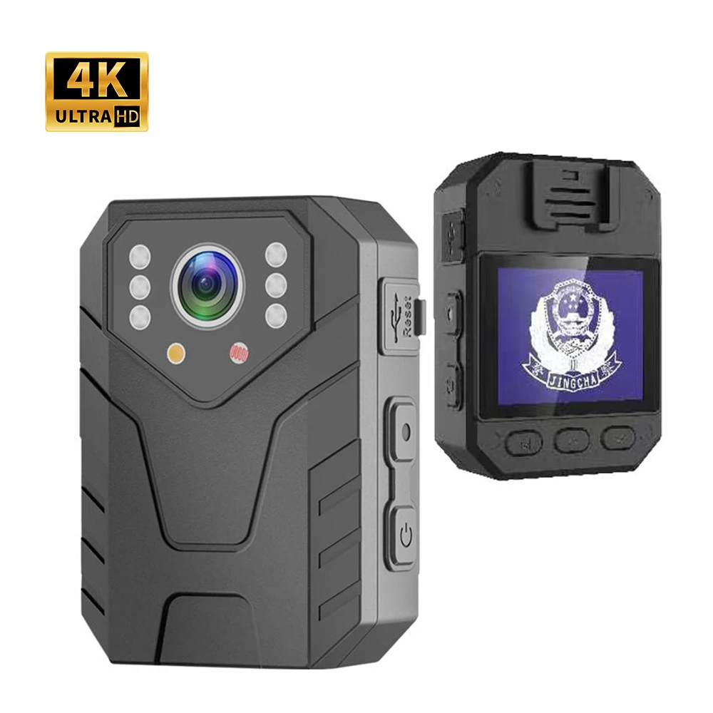 4k Full Hd Night Vision Small Portable Body Wearable Mounted Recorder Chest Cam Mini Security Body Worn Camera
