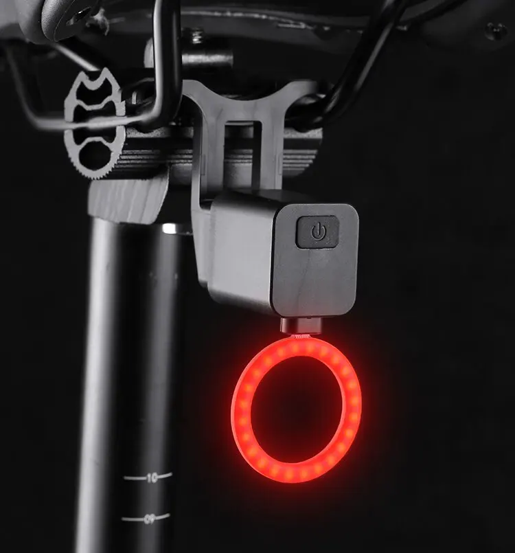 Hannuo LED Bike Taillight USB Charging Safety Warning Accessories PC Front and Rear Light Mounts Rear Placement