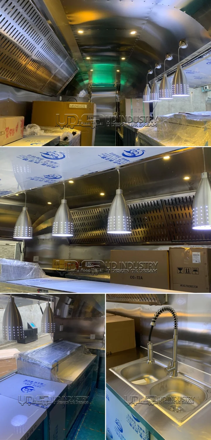 In Stock Fully Equipped Enclosed Coffee Truck Pizza Mobile Bar Airstream Food Trailer For Sale