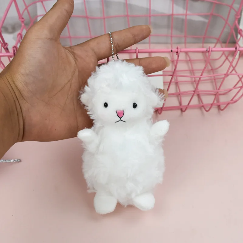 Wholesale Lovely White Sheep Plush Keychain Cute Keychain Charms For Purse Bags