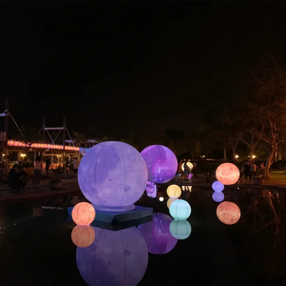 Direct for space-themed party decoration inflatable planet Inflatable Earth Moon nine planets hanging led models
