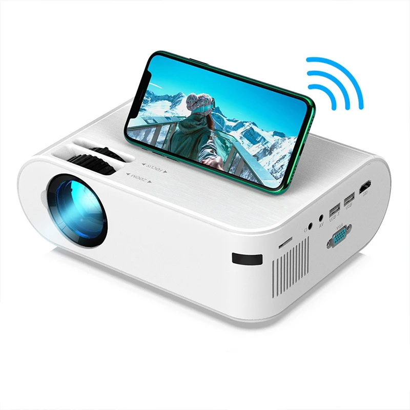 2022 Newest Asher P62 LED Projectors 4000 Lumens LCD Technology Mini Portable Video Beamer Home Theater Video