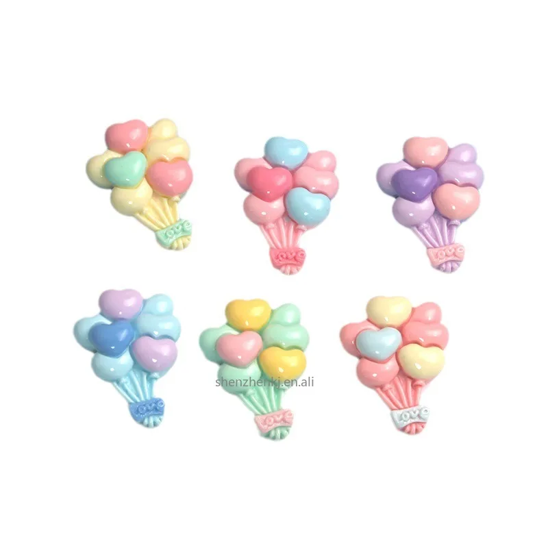 New Mini Cute Cartoon Colored Balloons Resin Cabochon Scrapbook Diy Jewellery Hairpin Accessories Party Decorate Craft