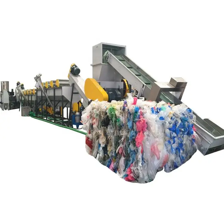 Hot sell strong pvb windshield used pvd recycling machine PP LDPE HDPE LLDPE plastic film recycling washing line