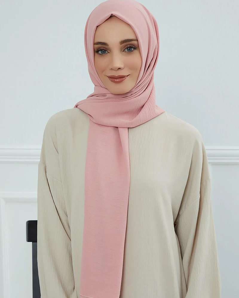 Dubai Turkey Malaysia Middle East Women Solid Color Modest Jersey Hijab Shawl Islamic Muslim Long Hijab Scarf Shawl