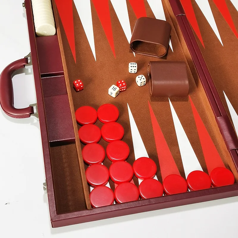 Board games  luxury backgammon set PU leather backgammon