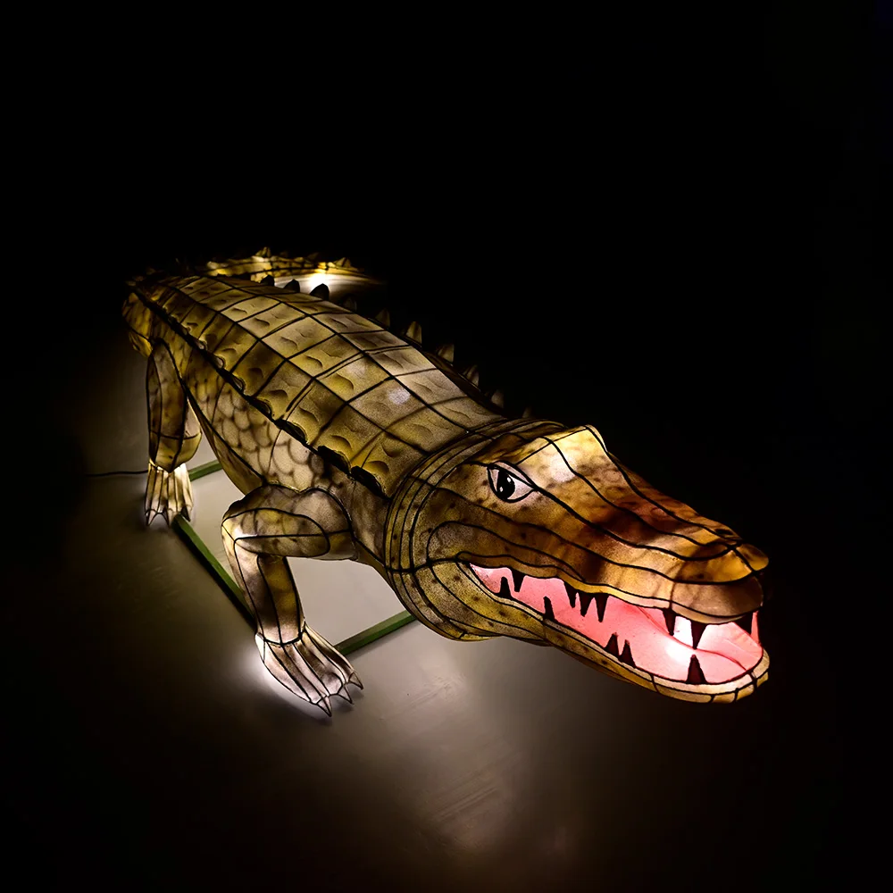 Outdoors Crocodile Lights Traditional Festive Lanterns Halloween Motif Lights Animals Decorative Lighting Decoration