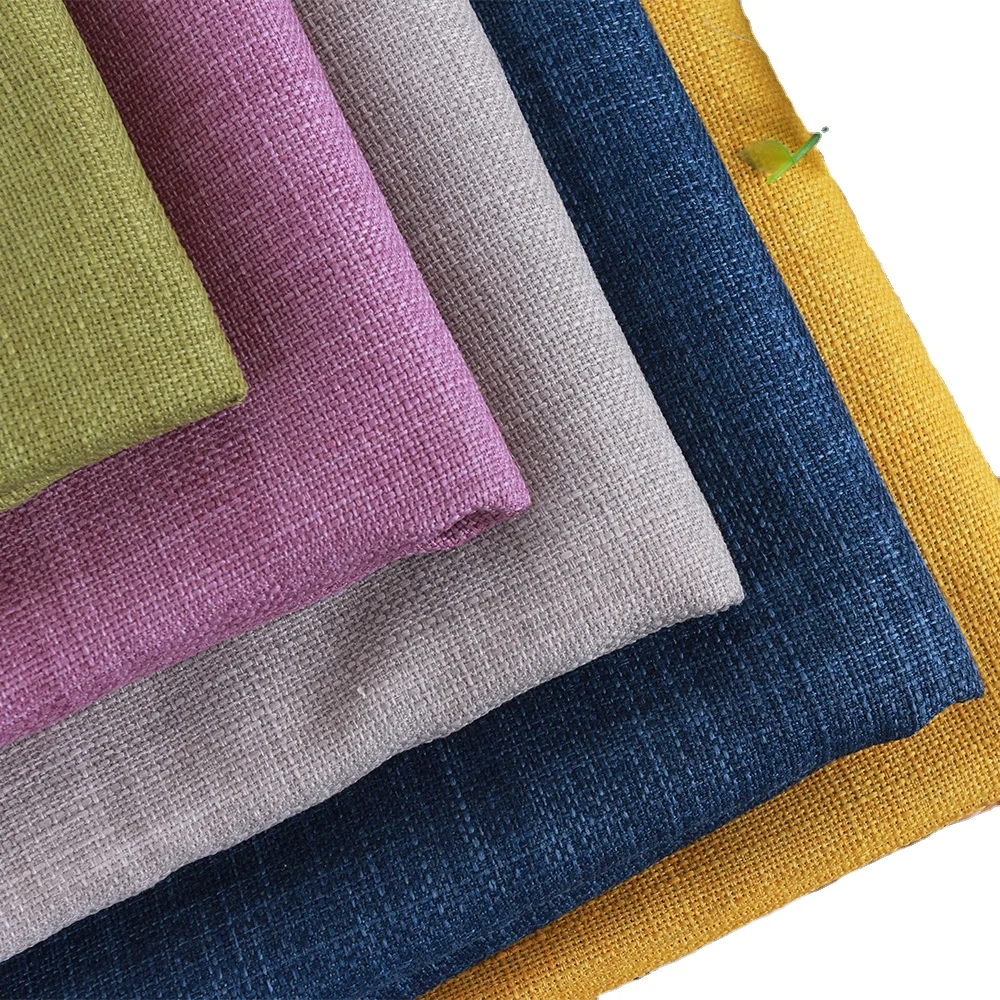 UK popular 200gsm imitation linen upholstery fabric modern living room sofa bed making fabrics