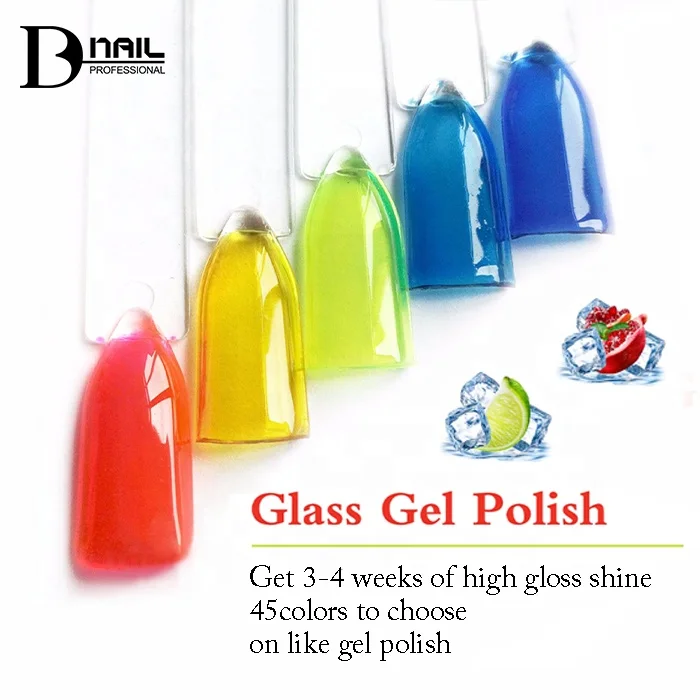 ICE NOVA Glass Gel 2024 New 15ml Super Shiny Non Wipe Soak Off UV LED Gel Nail Polish Top Coat For Nail Art
