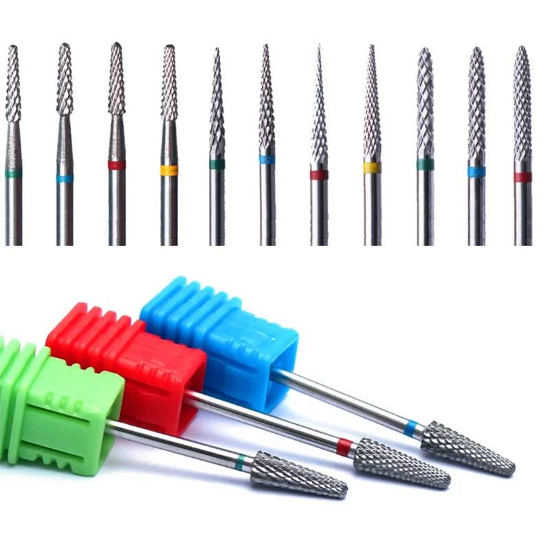 Wholesale Nail Gel Remover Cuticle Cutter Polishing Grinding Manicure Pedicure Tungsten Carbide Bur Nail Drill Bits
