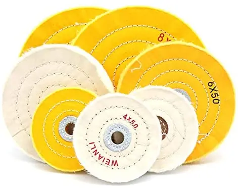 GLORY abrasive yellow leather muslin cotton cloth buffing wheel for polishing jewelry