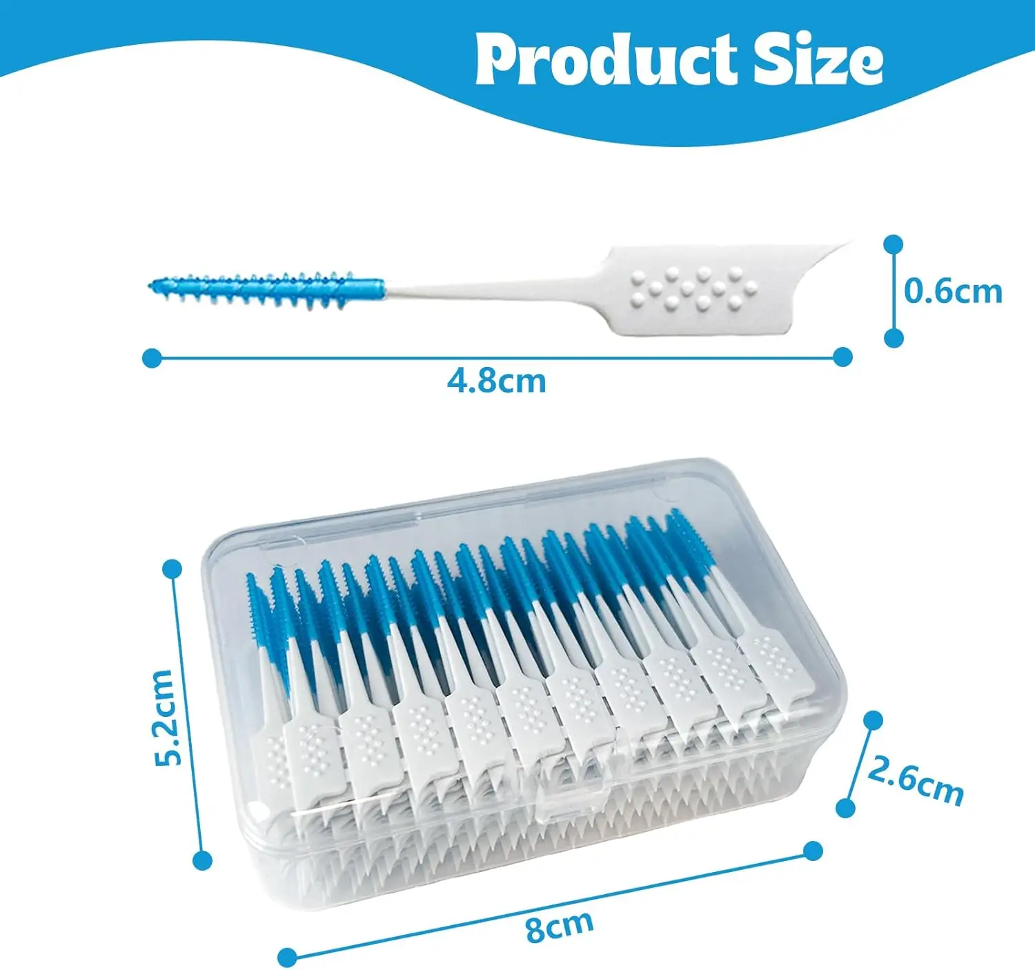 20 picks Silicone interdental Brush Adaptive Corrective Disposable interdental Brush Braces Brush for Cleaning Teeth Health