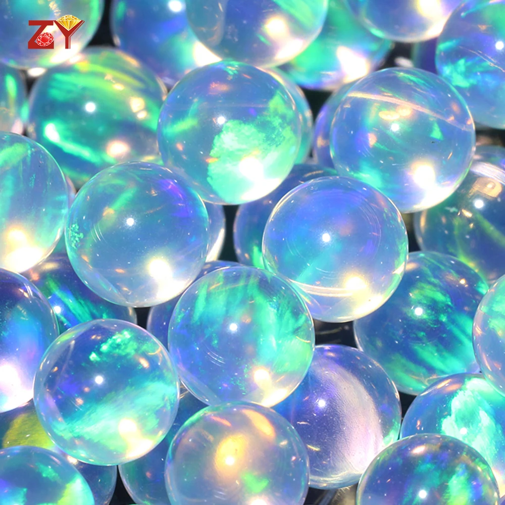 Galaxy Opal OP701 Water Opal With Blue Fire Glass Compatible Bead and Sphere Direct Factory Price for Art Design