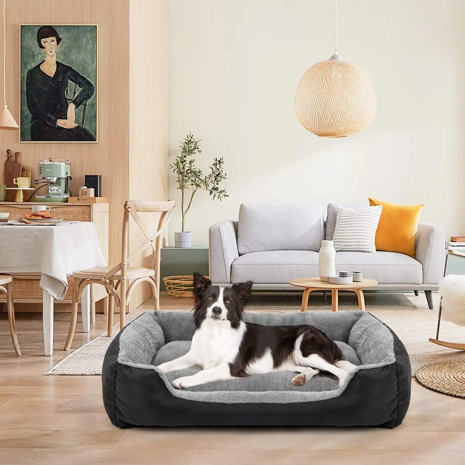 Factory Price Custom Mattress Comfortable Warming Rectangle Pet Dog Beds Washable for Medium Large Dogs and Cat