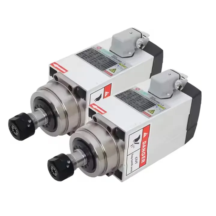 Мотор шпинделя квадратного типа с воздушным охлаждением 2,2 кВт ER20 с фланцем 2,2 кВт QL инвертор используется для станка с ЧПУ