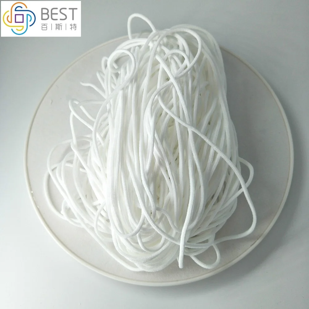 Stock 2.5mm-3.0mm Round Elastic Earloop for Medical Facemask