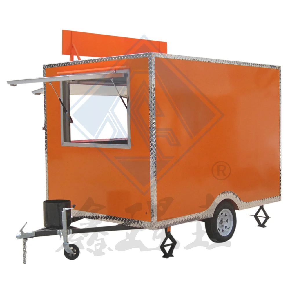 Two wheeled cheap dining cart, night market food cart, outdoor commercial street sales cart mobile multi-functional snack cart