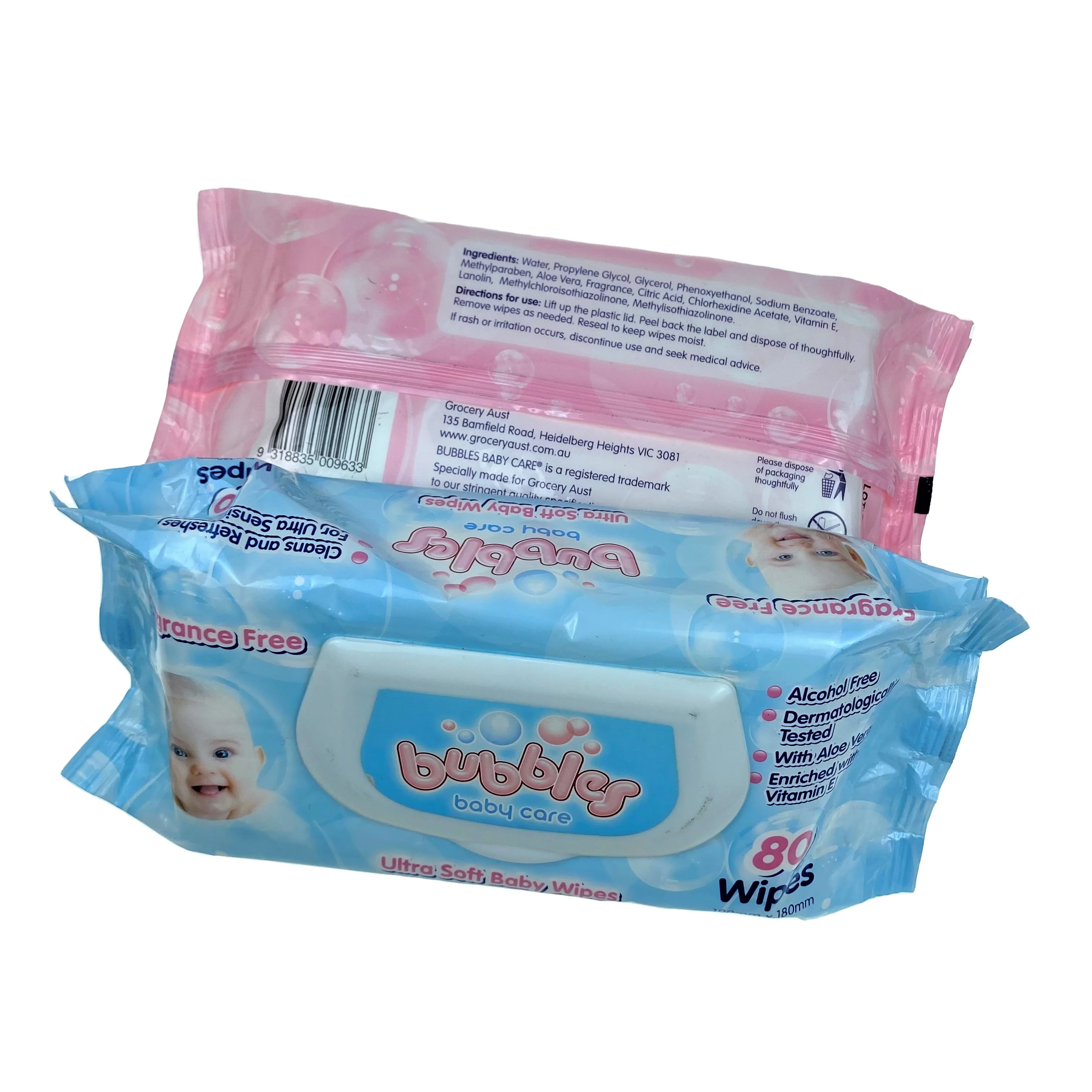 OEM, низкая цена, индивидуальный чехол с откидной крышкой, мягкая детская влажная салфетка, ODM без спирта