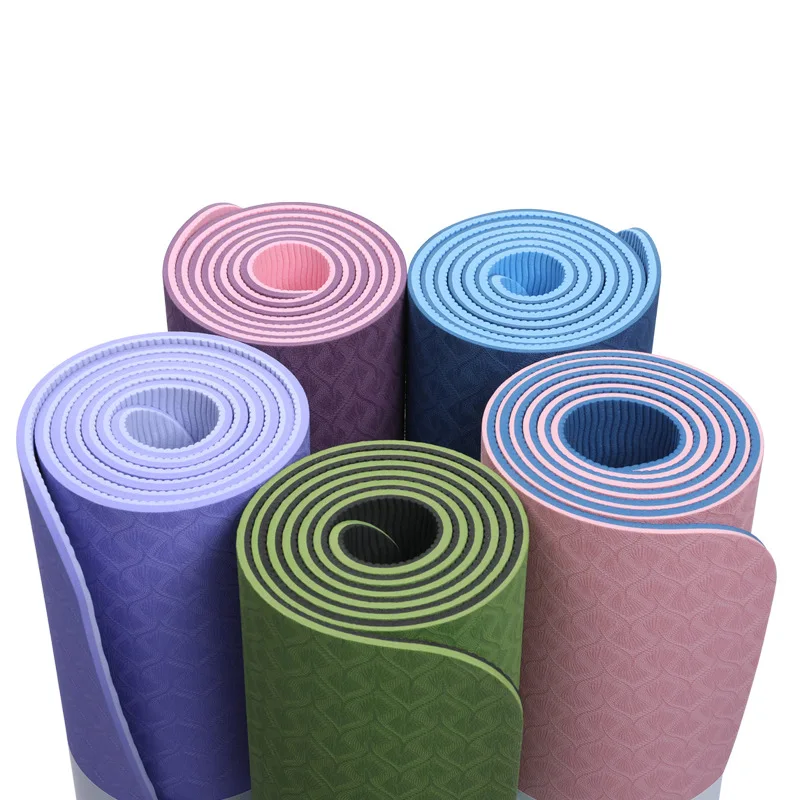 Custom Design Full Print Natural Yoga Mat Eco Friendly TPE Yoga Mat With Instructions