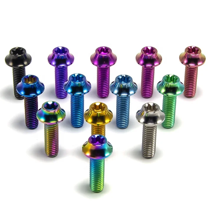 TITST Gr5 M5x12mm Titanium Cone Bike Bottle Holder bolt Cycling Accessories Bicycle Water Bottle Cage Bolts With washers