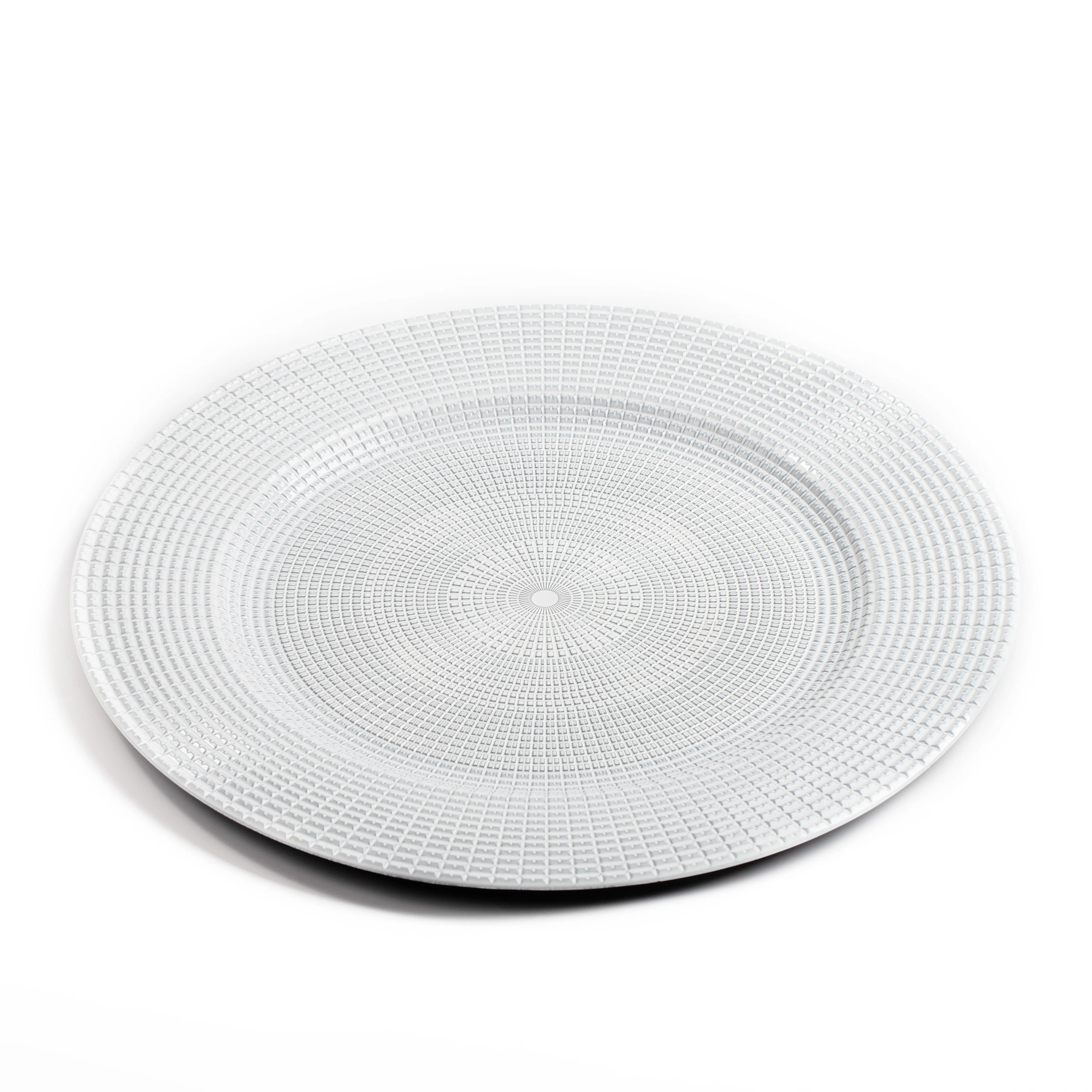 Wholesale Sliver Wicker Charger Plate Plates with Gold Cutlery Set Rattan Placemat