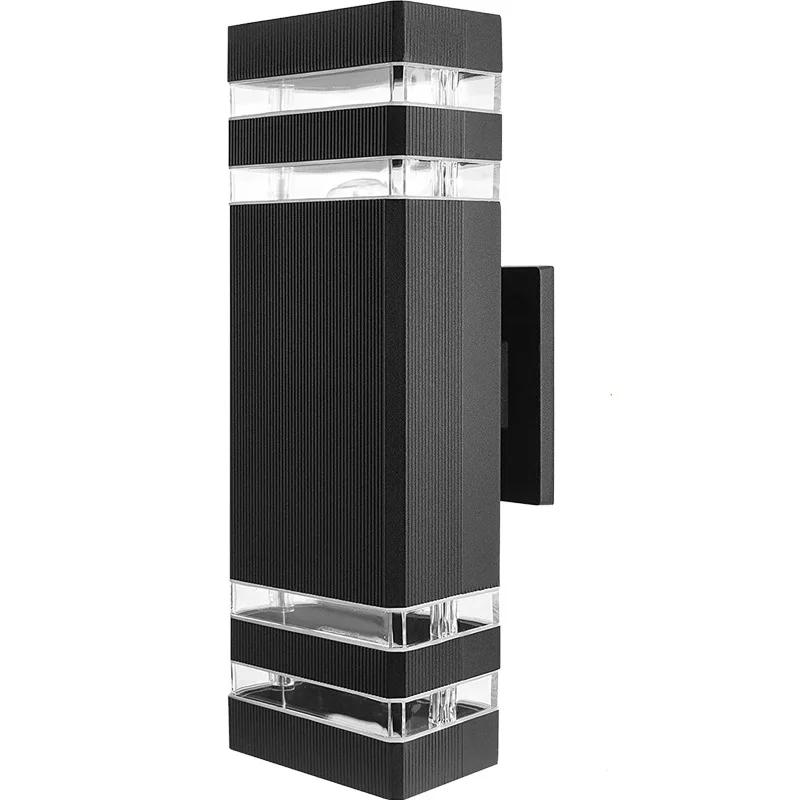 Светодиодная настенная лампа E27 с двумя насадками, водонепроницаемый алюминиевый светильник для дома и улицы, освещение для двора, крыльца, коридора, балкона