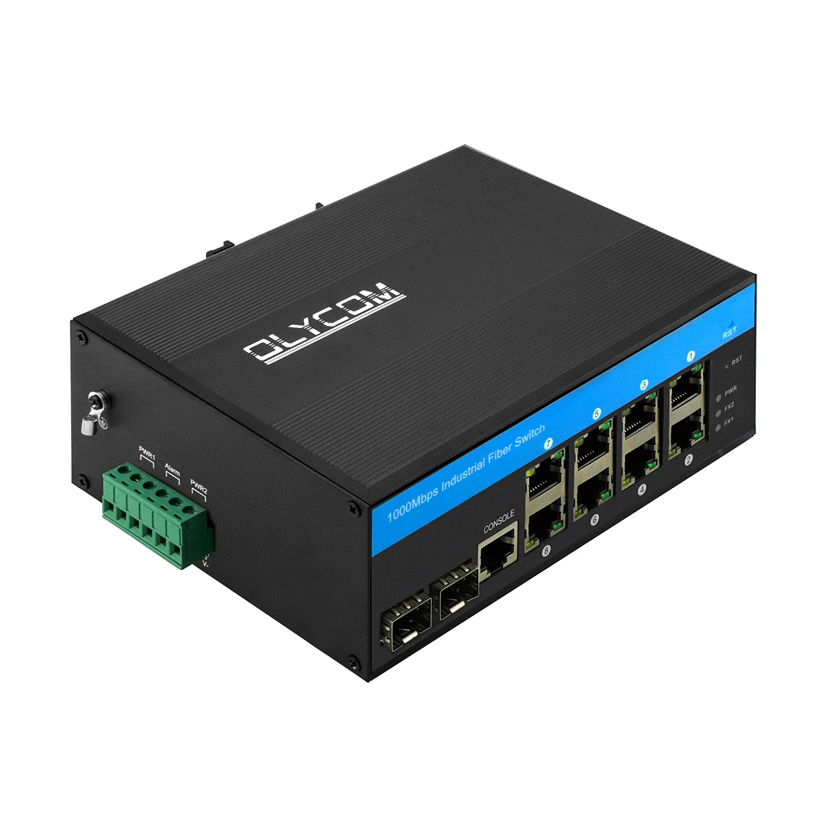 8 Port Gigabit Smart Ethernet Managed Switch with 2 SFP Slot Din Rail Mounting Industrial Vlan switch 8 Port