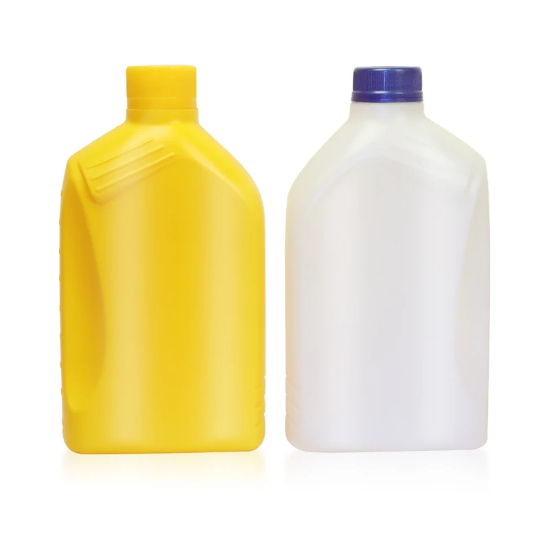 High Quality 500ml/1L HDPE Plastic Engine Oil empty bottle with Screw Cap Lubricant Container 1liter fuel Oil factory Wholesale