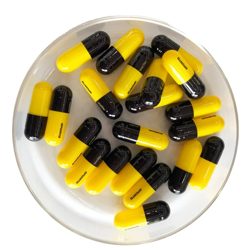 customized color size 00 pearl gold yellow empty hard gelatin capsules