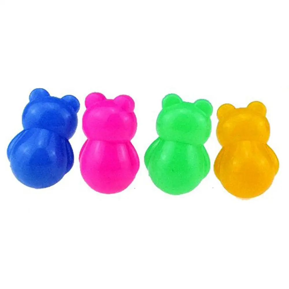 Mini animal tumbler Candy toys Fun and nostalgic cartoon bear tumbler toy model with small capsule toys promotion gift