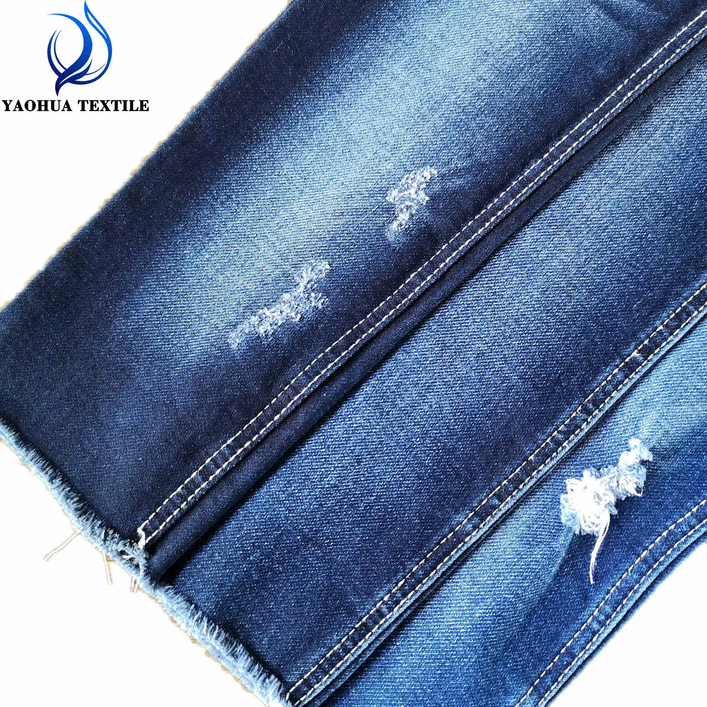 K1522 Imitation knitted cotton polyester stretch twill denim fabric for lady and kids