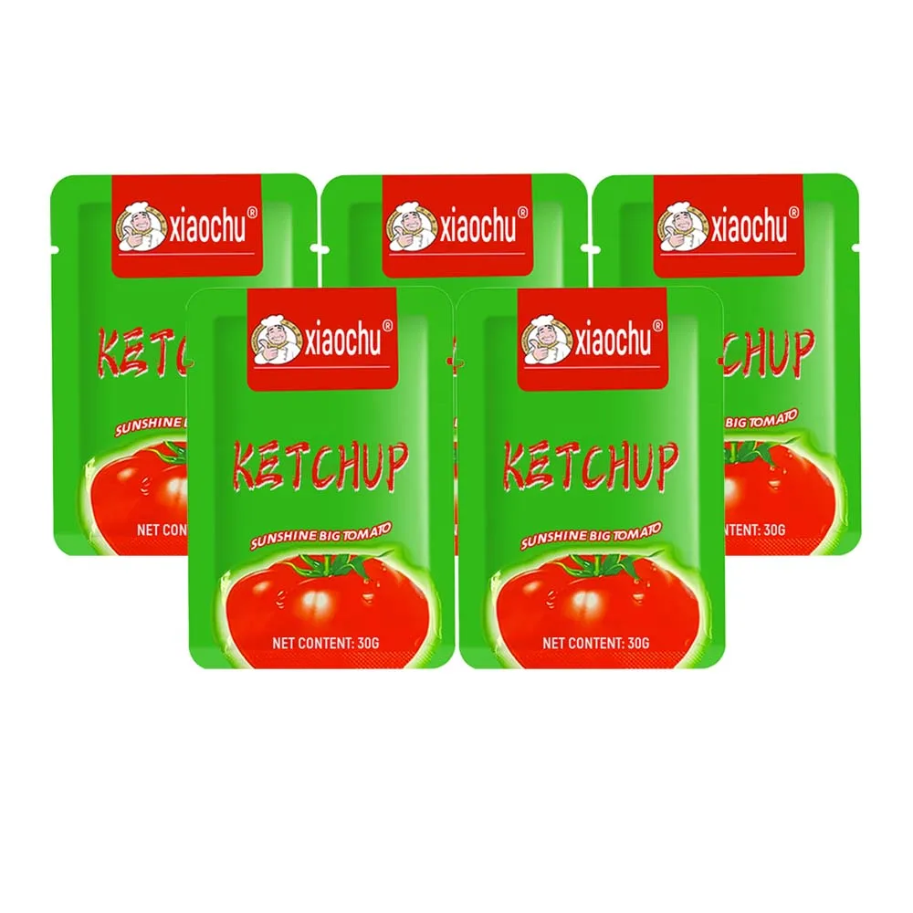 Wholesale hot sale ketchup in dishes high quality Brix 22%-28% delicious Natural red Tomato Ketchup