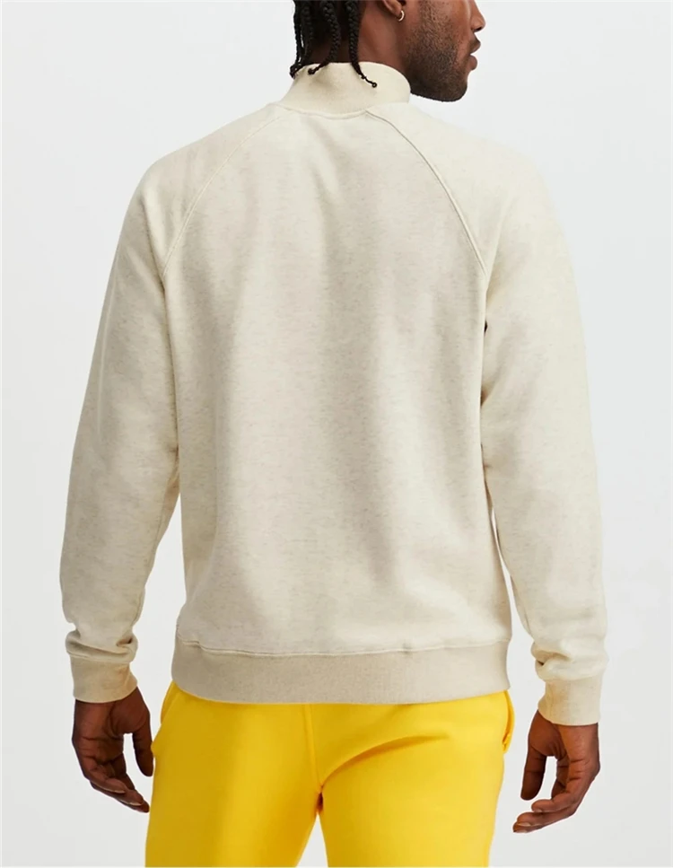 Mens Fashion 1/4 Zip Pullover Knitted Sweatshirt Custom Your Own Brand Sports Sweatshirts