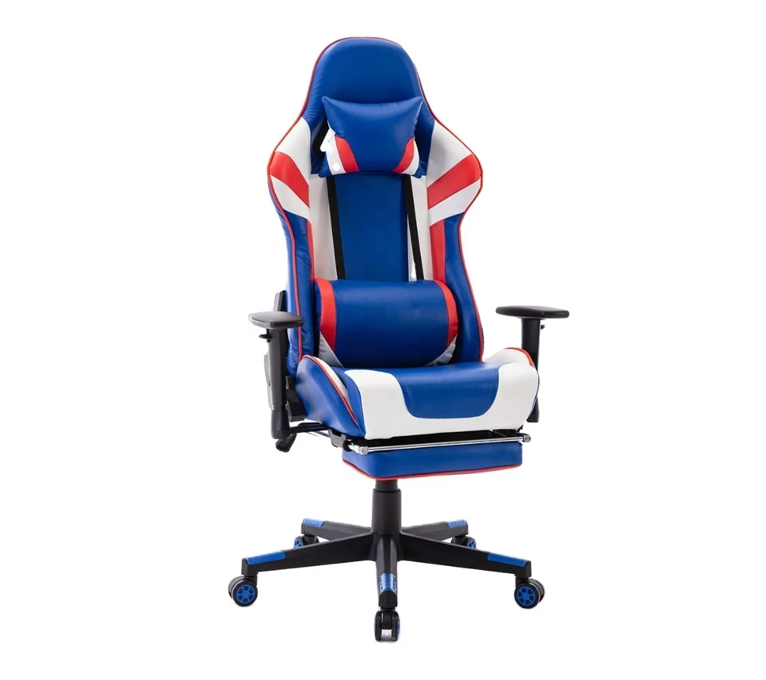 Игровое кресло оптом высокое качество RGB компьютерные гонки эргономичные игровые кресла с подставкой для ног